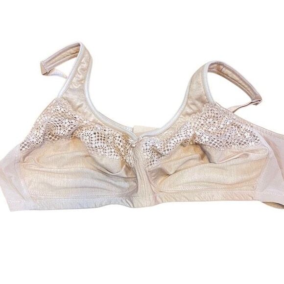 Glamorise tan size 48 B thick shoulder straps lace no wire - Picture 1 of 5